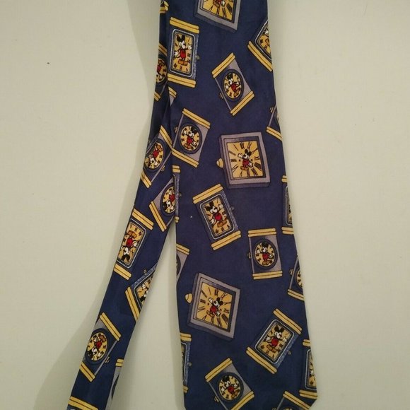 Mickey Mouse Watch Men's Necktie By Atlas Design - Picture 2 of 3